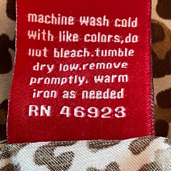 Austin Clothing Co Satin Pajama Set Leopard Print Long Sleeves & Pants Sz LARGE - Picture 10 of 10